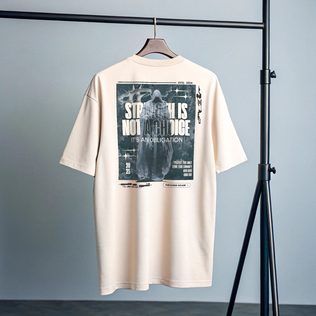 Strength Is Not A Choice Oversized faded t-shirt